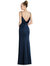 Draped Cowl-Back Princess Line Dress With Front Slit - 6856