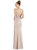 Draped Cowl-Back Princess Line Dress With Front Slit - 6856