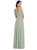 Draped One-Shoulder Maxi Dress With Scarf Bow - 1561 