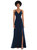 Faux Wrap Criss Cross Back Maxi Dress With Adjustable Straps - 1557  - Midnight Navy