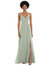 Faux Wrap Criss Cross Back Maxi Dress With Adjustable Straps - 1557  - Willow Green