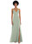 Faux Wrap Criss Cross Back Maxi Dress With Adjustable Straps - 1557  - Willow Green