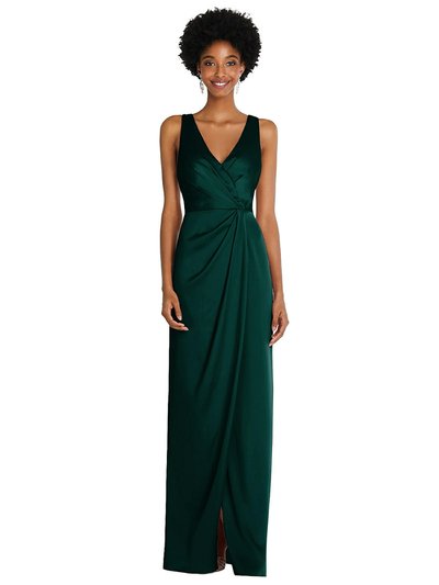 After Six Faux Wrap Whisper Satin Maxi Dress With Draped Tulip Skirt - 6864 product