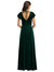 Flutter Sleeve Velvet Maxi Dress With Pockets