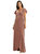 Flutter Sleeve Velvet Wrap Maxi Dress With Pockets - 1538 - Tawny Rose