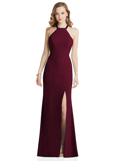 After Six High-Neck Halter Dress With Twist Criss Cross Back  - 6848 product
