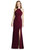 High-Neck Halter Dress With Twist Criss Cross Back  - 6848 - Cabernet