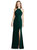 High-Neck Halter Dress With Twist Criss Cross Back  - 6848 - Evergreen