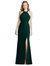 High-Neck Halter Dress With Twist Criss Cross Back  - 6848 - Evergreen