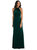 High-Neck Open-Back Maxi Dress With Scarf Tie - 6834  - Evergreen