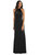 High-Neck Open-Back Maxi Dress With Scarf Tie - 6834  - Black