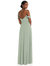 Off-The-Shoulder Basque Neck Maxi Dress With Flounce Sleeves - 1560 