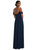 Off-The-Shoulder Basque Neck Maxi Dress With Flounce Sleeves - 1560 