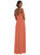 Off-The-Shoulder Basque Neck Maxi Dress With Flounce Sleeves - 1560 