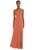 Off-The-Shoulder Basque Neck Maxi Dress With Flounce Sleeves - 1560  - Terracotta Copper