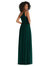 One-Shoulder Chiffon Maxi Dress With Shirred Front Slit - 1555 
