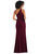 One-Shoulder Draped Cowl-Neck Maxi Dress - 6849