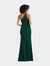 One-Shoulder Draped Cowl-Neck Maxi Dress - 6849