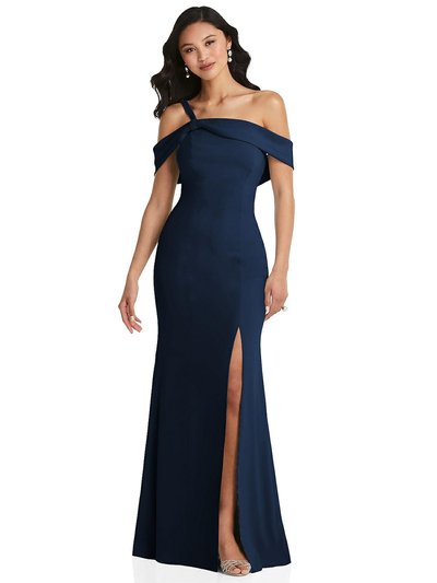 After Six One-Shoulder Draped Cuff Maxi Dress With Front Slit - 6847 product