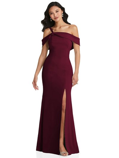 After Six One-Shoulder Draped Cuff Maxi Dress With Front Slit - 6847 product