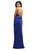 Plunge Halter Open-Back Maxi Bias Dress With Low Tie Back - 6885