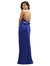 Plunge Halter Open-Back Maxi Bias Dress With Low Tie Back - 6885