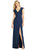 Ruffled Sleeve Mermaid Dress with Front Slit - 6810 - Midnight Navy