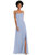Scoop Neck Convertible Tie-Strap Maxi Dress with Front Slit - 1559 - Sky Blue