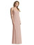 Shirred Sash Cowl-Back Chiffon Trumpet Gown - 6815 - Toasted Sugar