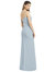 Spaghetti Strap V-Back Crepe Gown with Front Slit - 6822