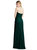 Strapless Pleated Faux Wrap Trumpet Gown With Front Slit - 6873