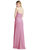 Strapless Pleated Faux Wrap Trumpet Gown With Front Slit - 6873
