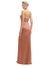 Strapless Topstitched Corset Satin Maxi Dress With Draped Column Skirt - 6888