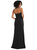 Strapless Tuxedo Maxi Dress with Front Slit - 6841