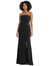 Strapless Tuxedo Maxi Dress with Front Slit - 6841 - Black