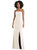 Strapless Tuxedo Maxi Dress with Front Slit - 6841 - Ivory