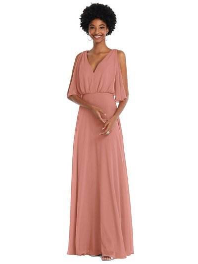 After Six V-Neck Split Sleeve Blouson Bodice Maxi Dress - 1565 product