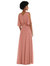 V-Neck Split Sleeve Blouson Bodice Maxi Dress - 1565