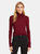 Chels Rib Knit Turtleneck Sweater - Berry Raisin