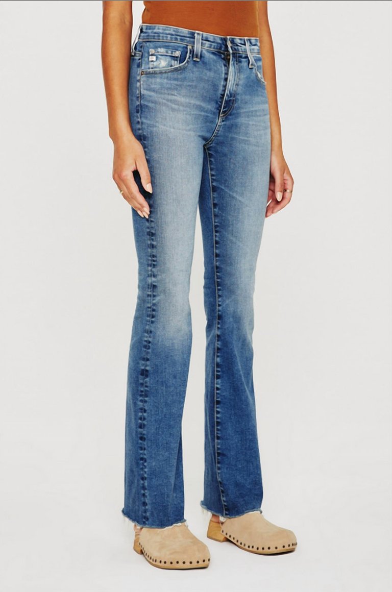 Denim Farrah Boot Jeans In Medium Indigo Wash - Medium Indigo Wash