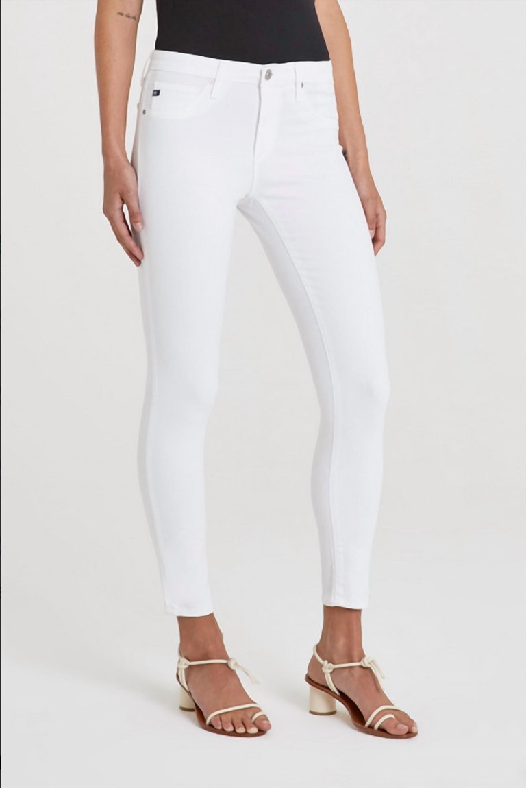 Prima Crop Jeans In White - White