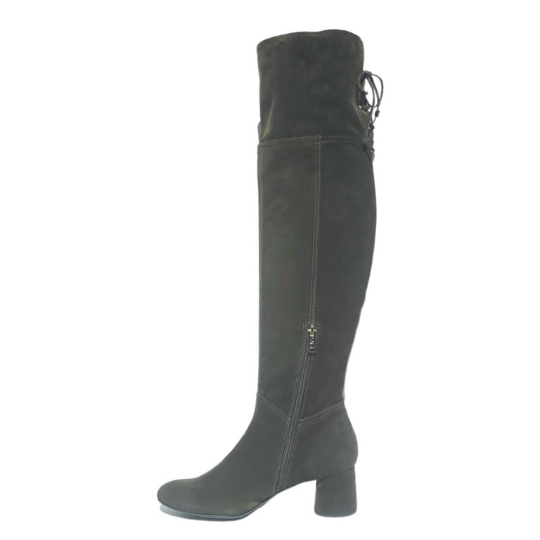 Scarlet Over-The-Knee Boot In Forest - Forest