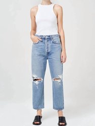 90's Crop Mid Rise Loose Fit Jean - Suspend