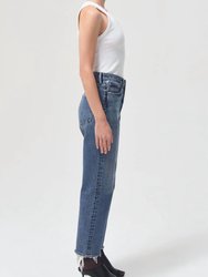 90’S Crop Mid-Rise Loose Straight Jeans