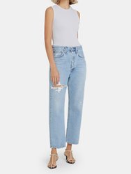 90's Mid Rise Crop Jeans - Echo