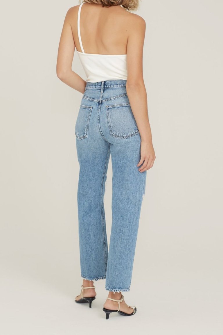 90's Pinch Waist High Rise Straight Jeans