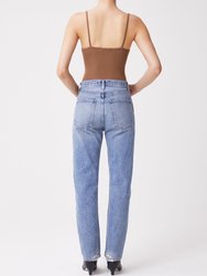 90's Pinch Waist High Rise Straight Jeans