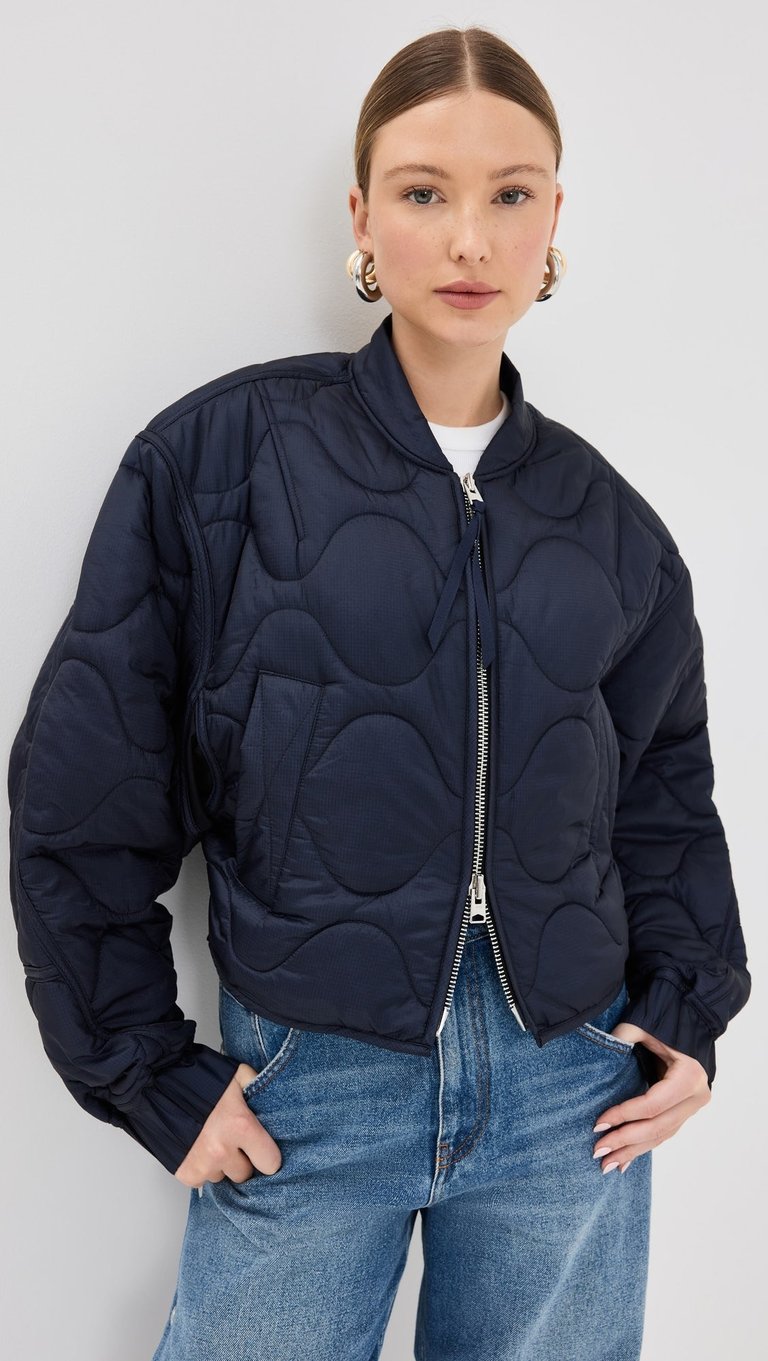 AGOLDE Women's Iona Quilted Jacket, Ink - Ink