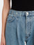 Baggy Tab High Rise Full Length Straight Jeans