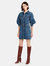 Balloon Sleeve Denim Mini Dress